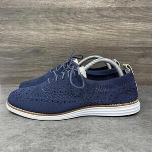 Cole Haan Original Grand Shoes Womens Size 9 Stitchlite Wingtip Oxford Blue Navy